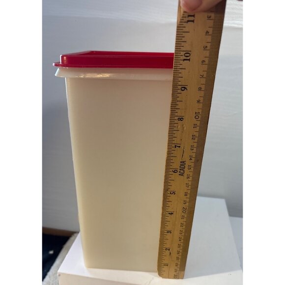 Tupperware Container Premium Plus Crackers Orig Red Label Advertisement Storage - Picture 10 of 11
